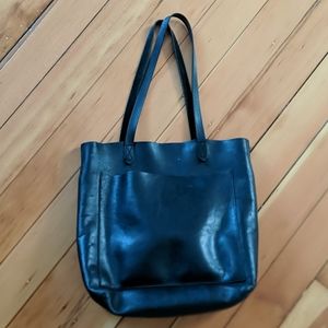 Madewell Medium Transport Tote - Black Leather